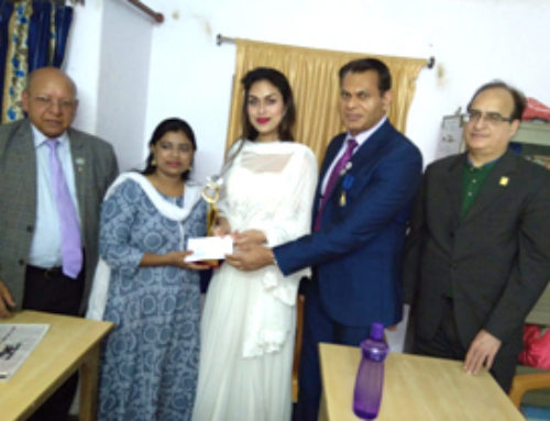 Managing Trustee of Eva Foundation felicitated by Miss. England